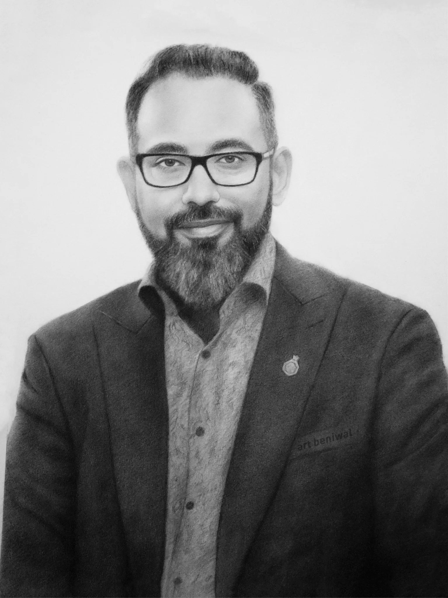W1120 Man Pencil Portrait