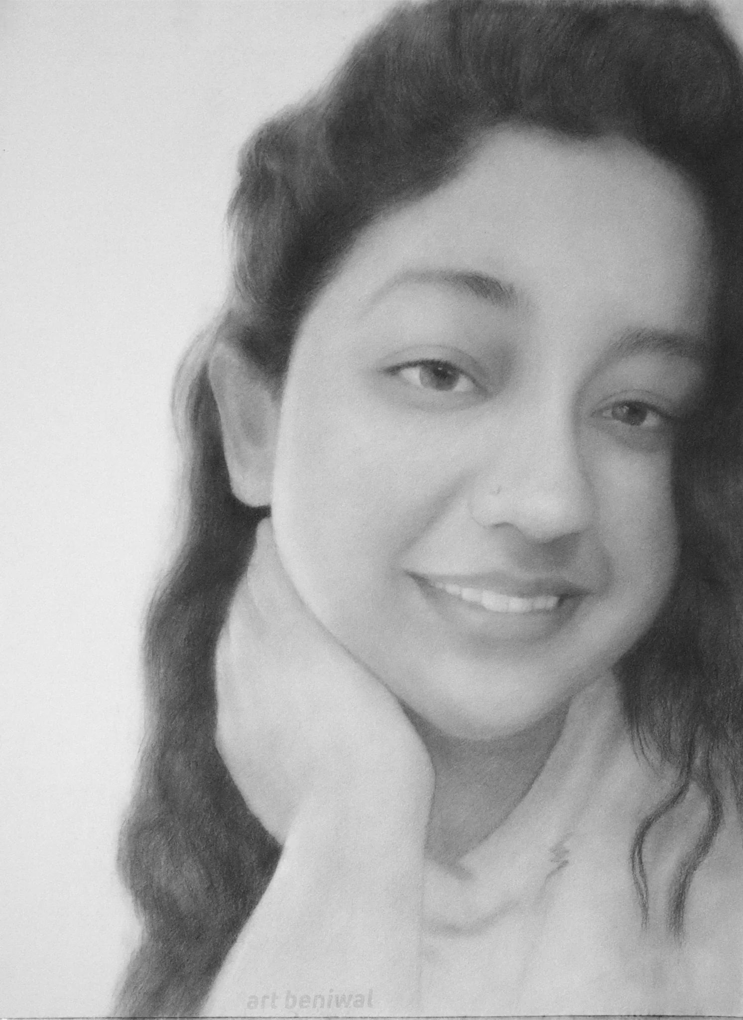 W1124 Woman Pencil Portrait 