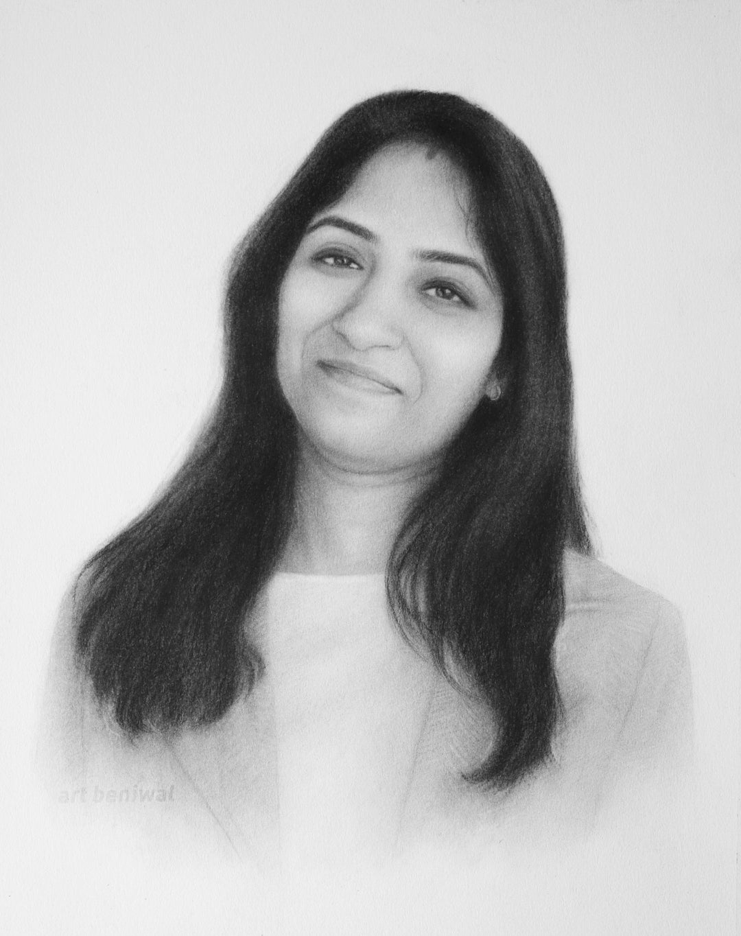 W1127 Woman Pencil Portrait