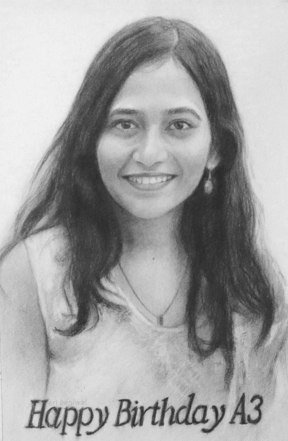 W1148 Woman Pencil Portrait 