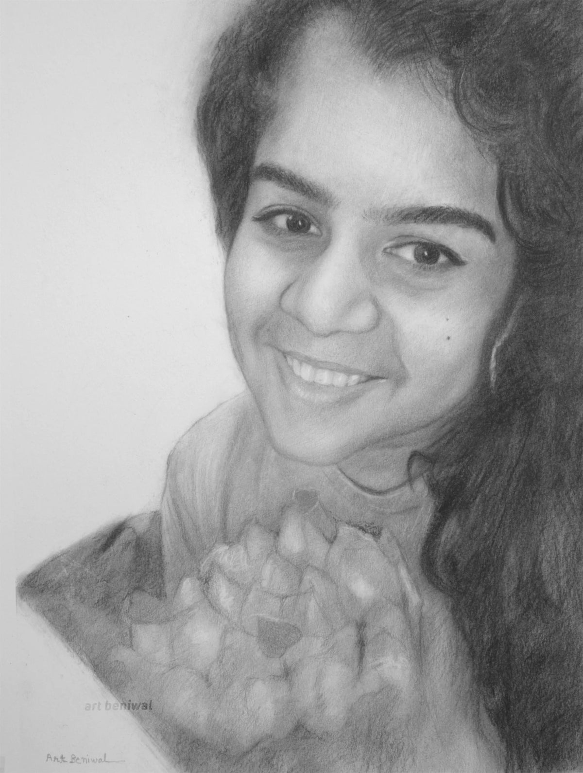W1149 woman Pencil Portrait 