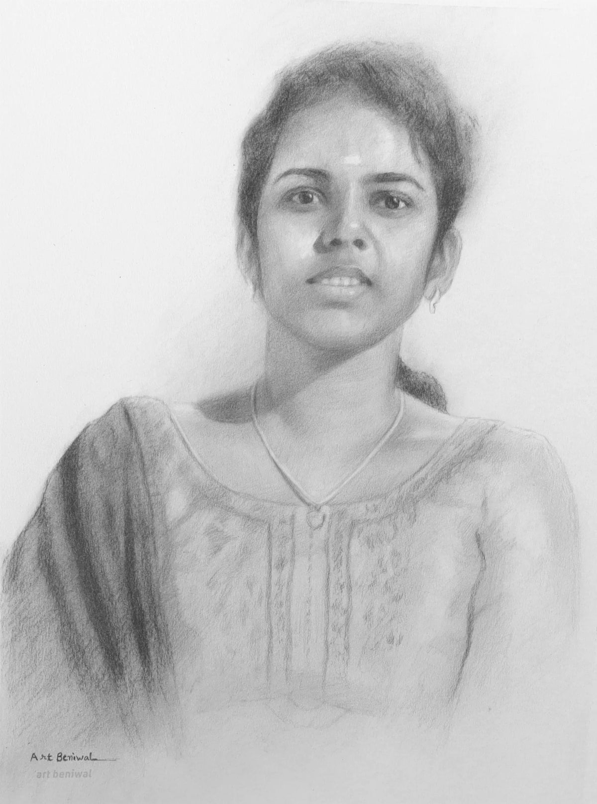 W1150 Woman Pencil Portrait 