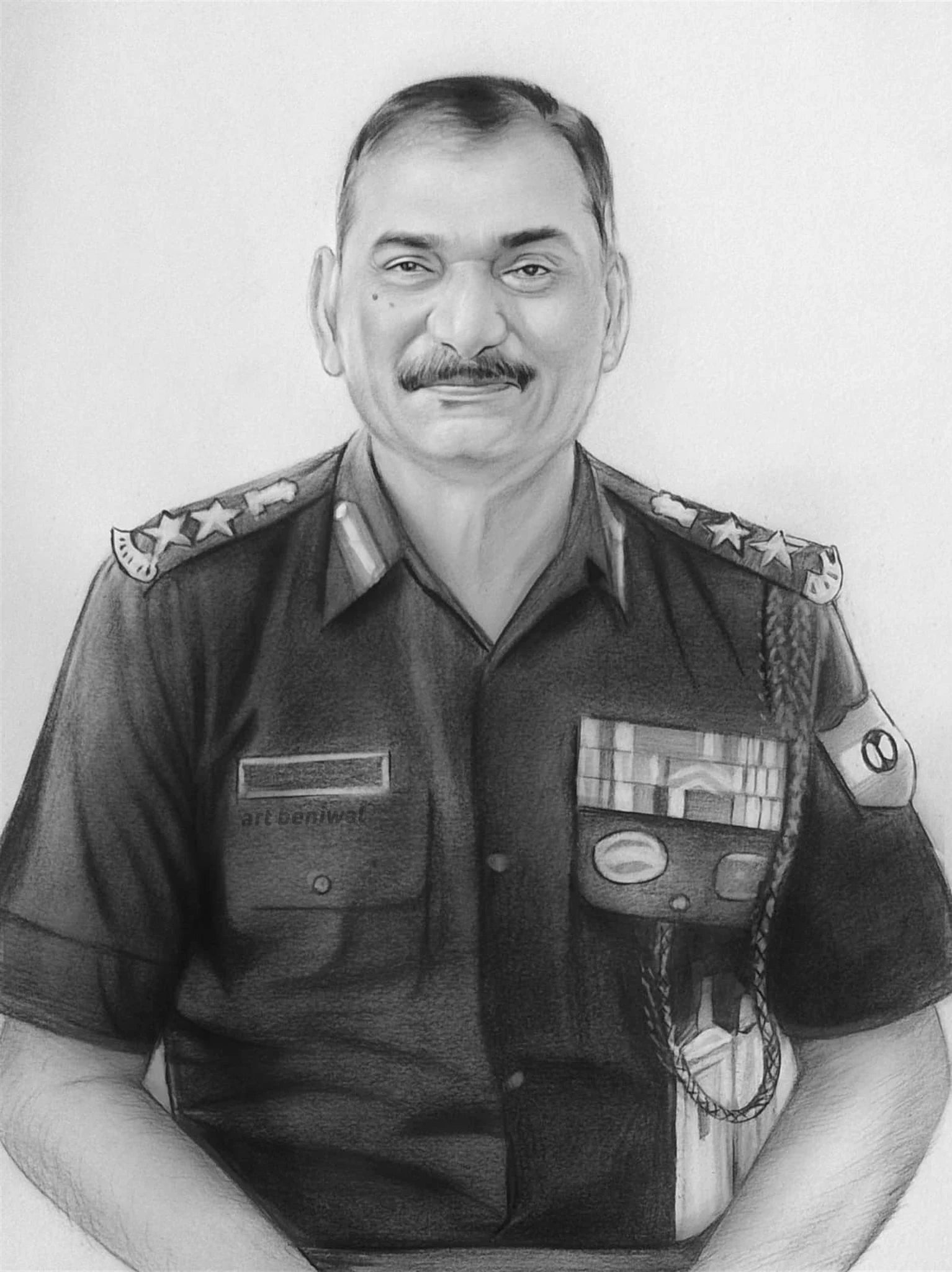 W1153 Man Pencil Portrait