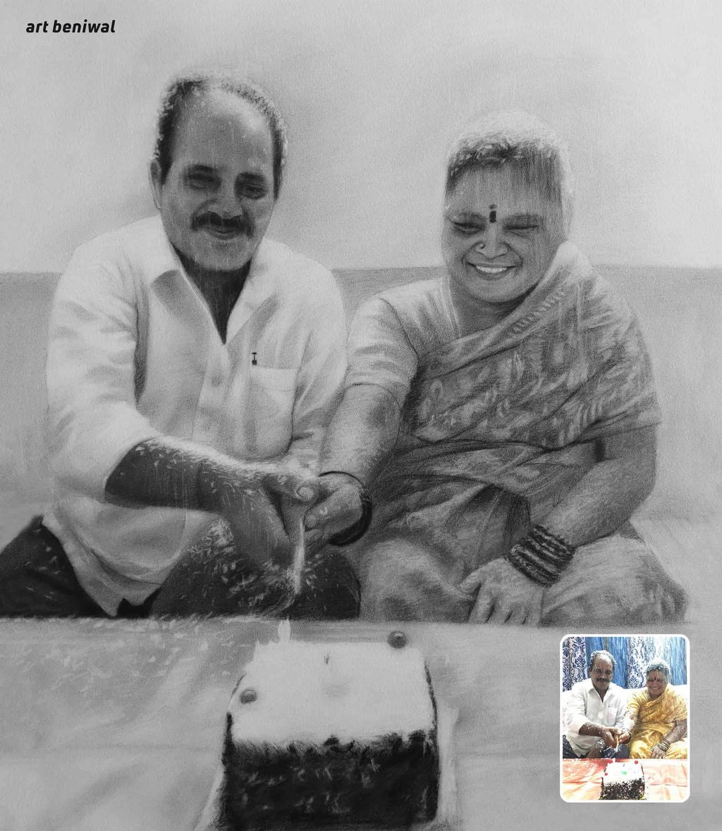 Couple Pencil Portrait