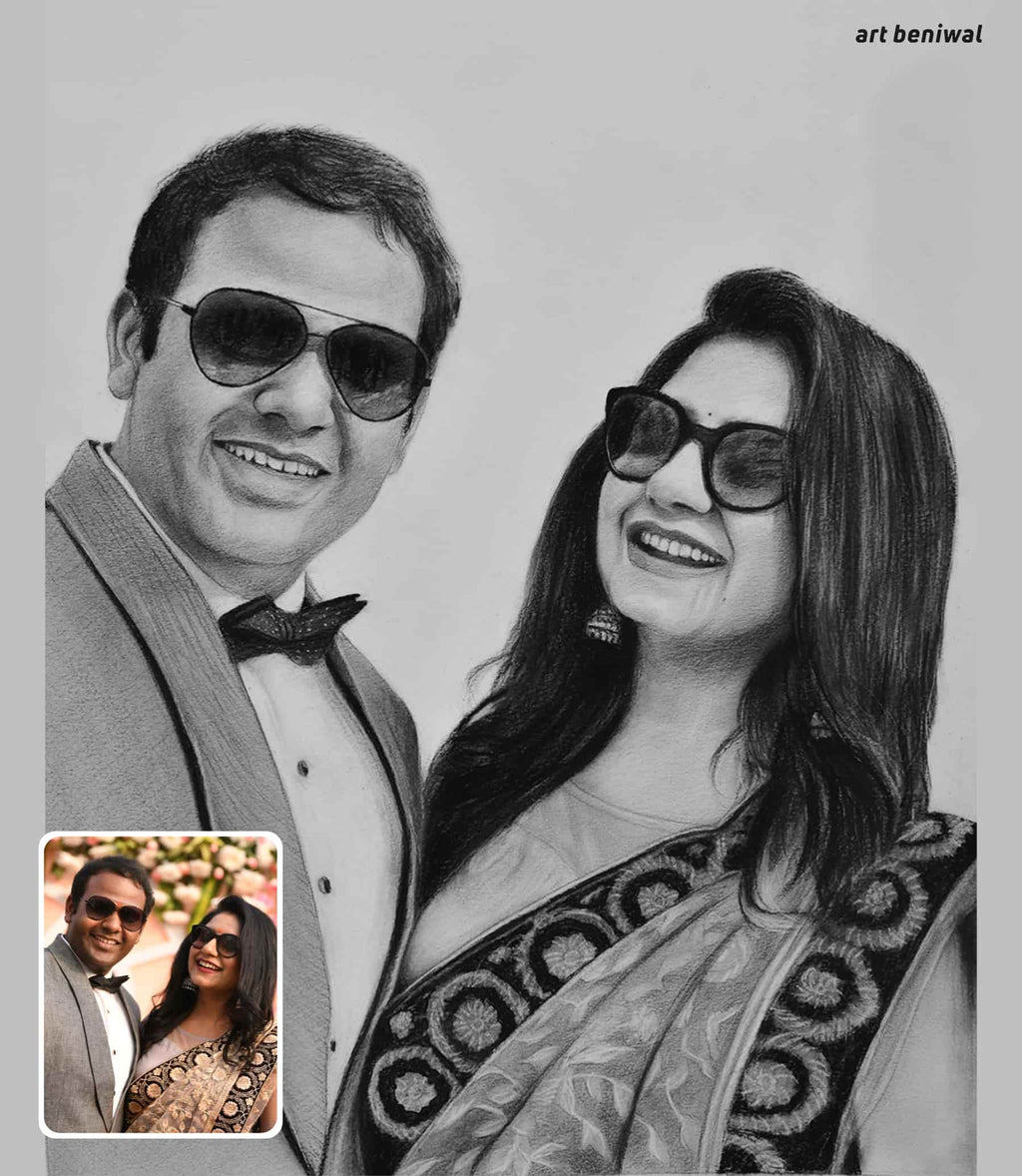 Couple Pencil Portrait