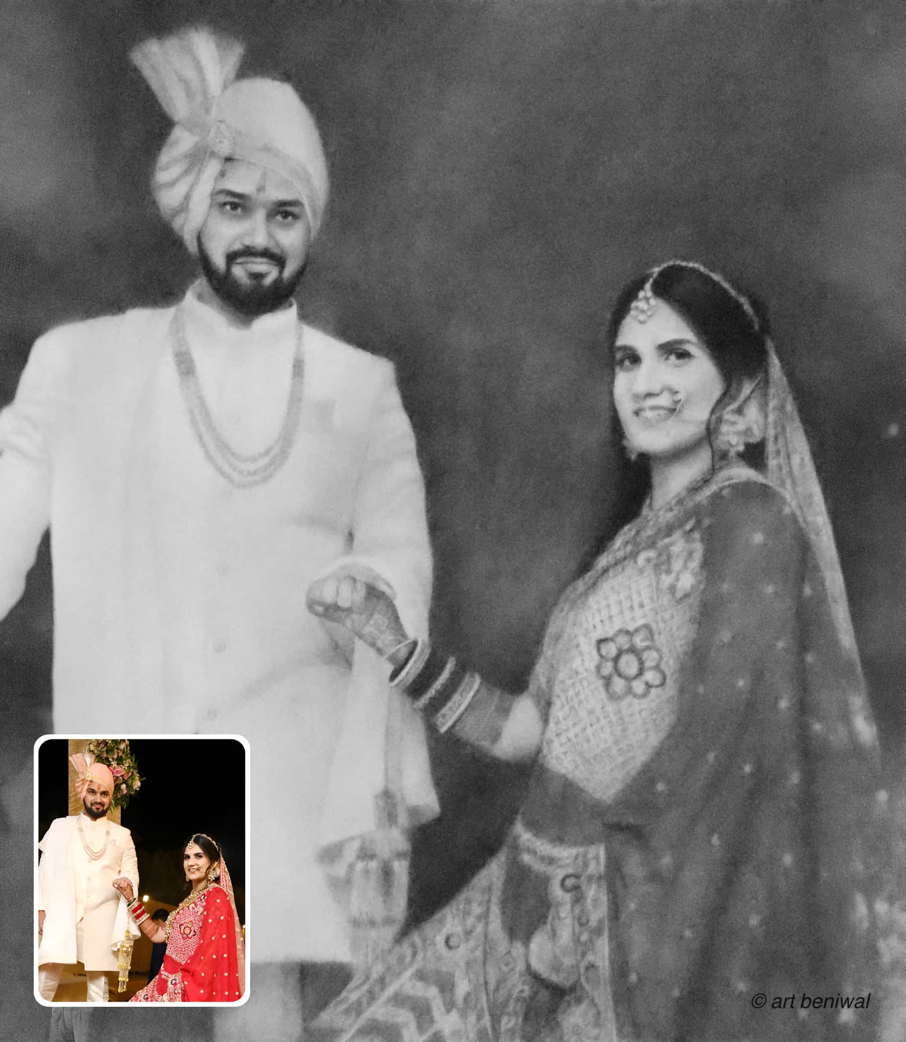 Couple Pencil Portrait