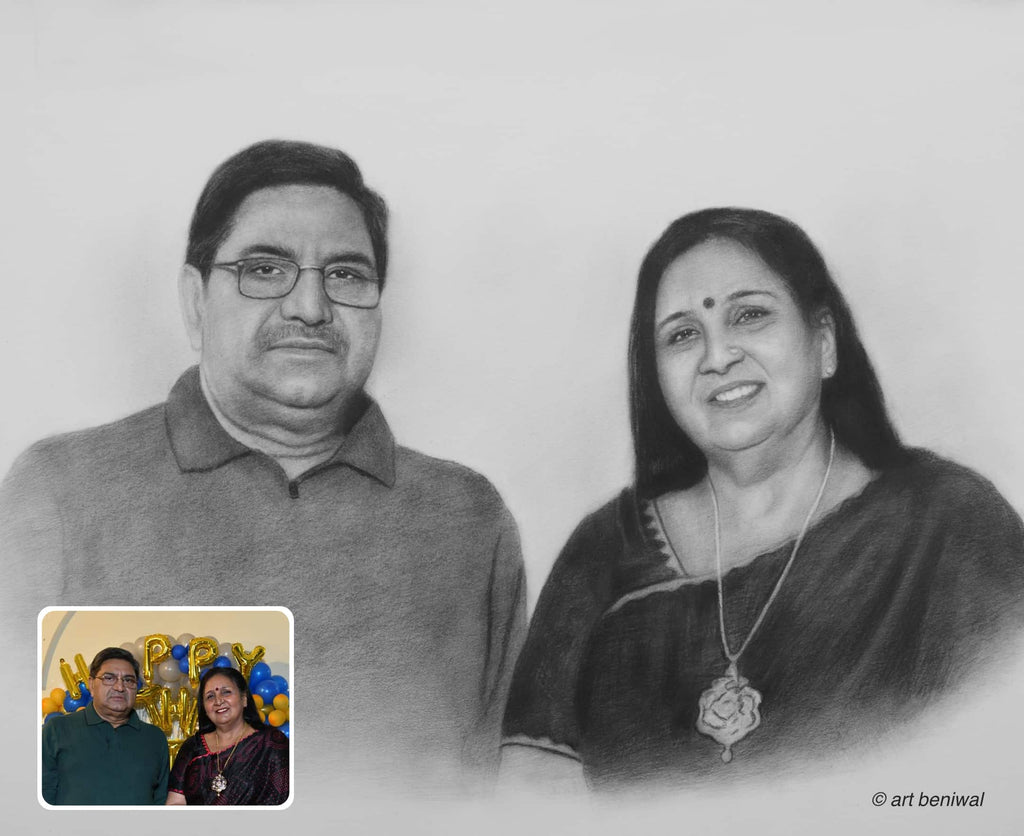 Couple Pencil Portrait