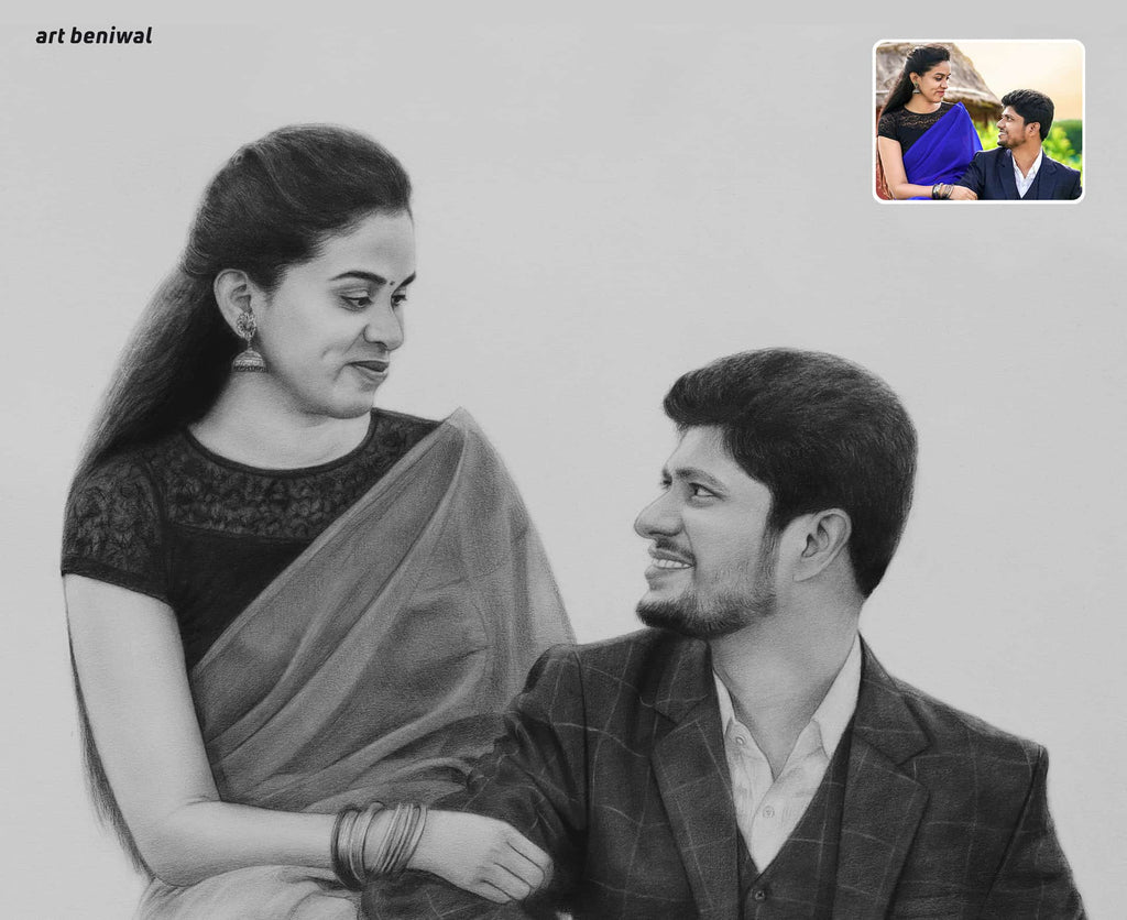 Couple Pencil Portrait