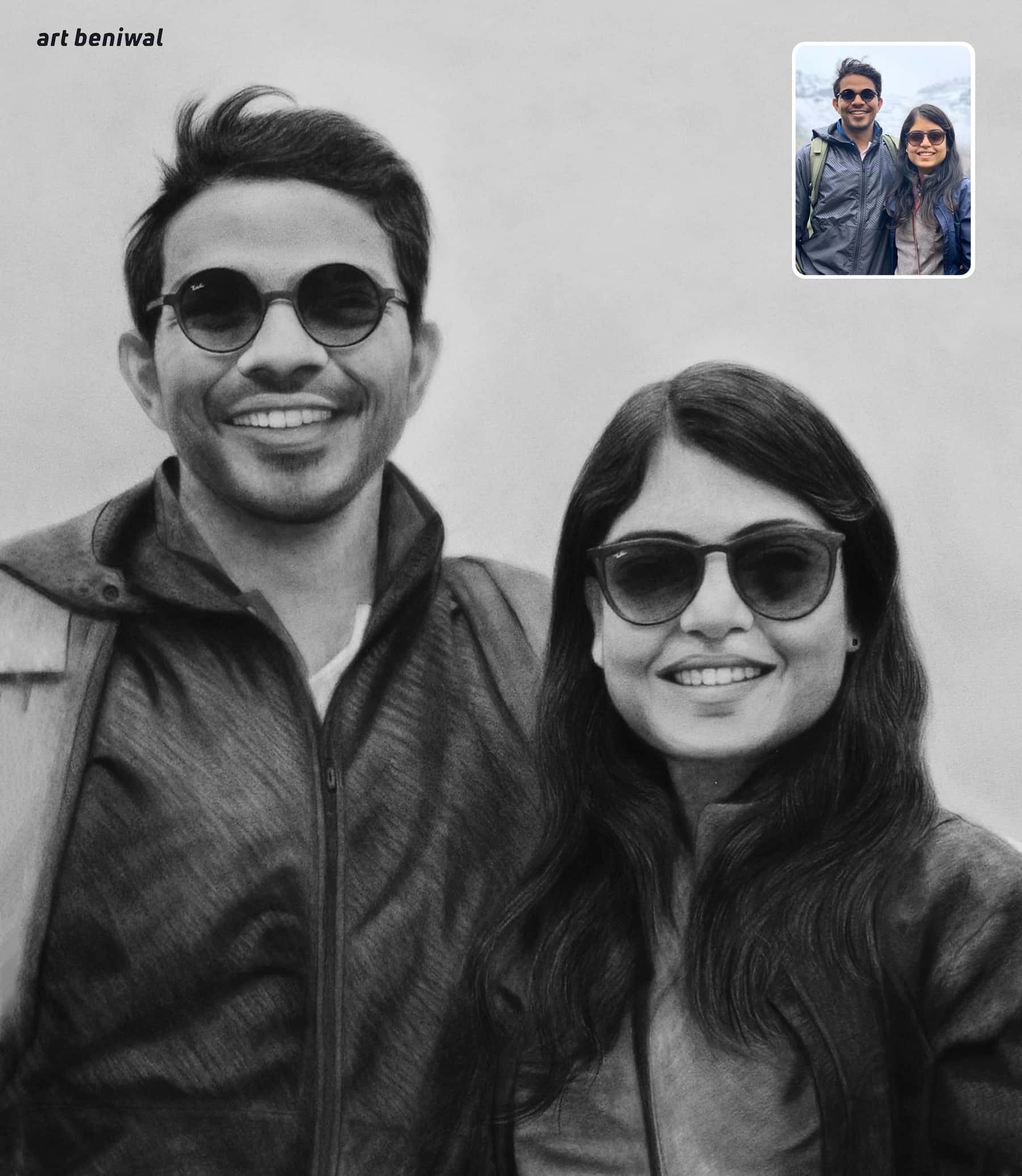 Couple Pencil Portrait