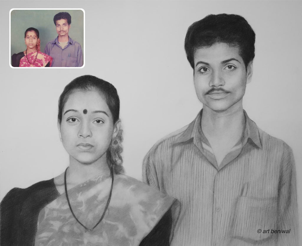 Couple Pencil Portrait