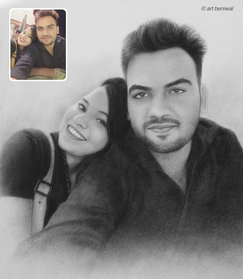 Couple Pencil Portrait
