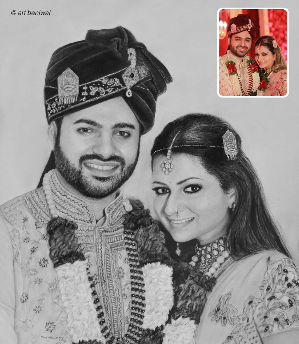 Couple Pencil Portrait