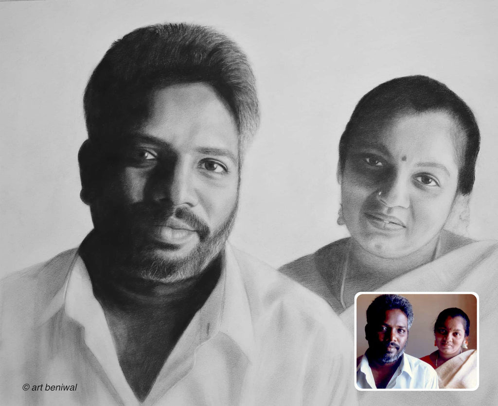 Couple Pencil Portrait