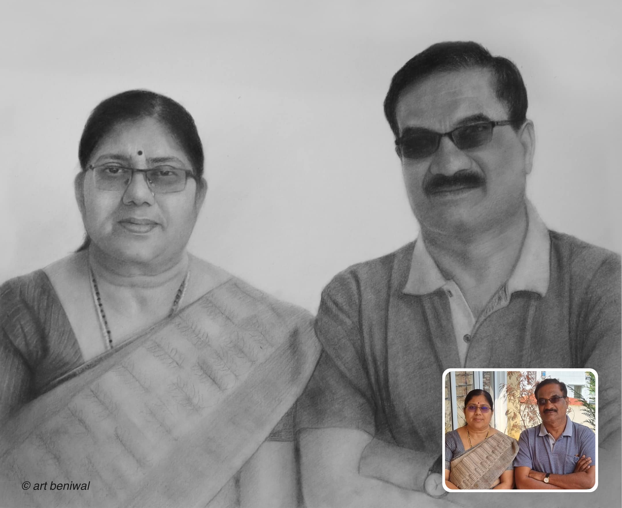 Couple Pencil Portrait