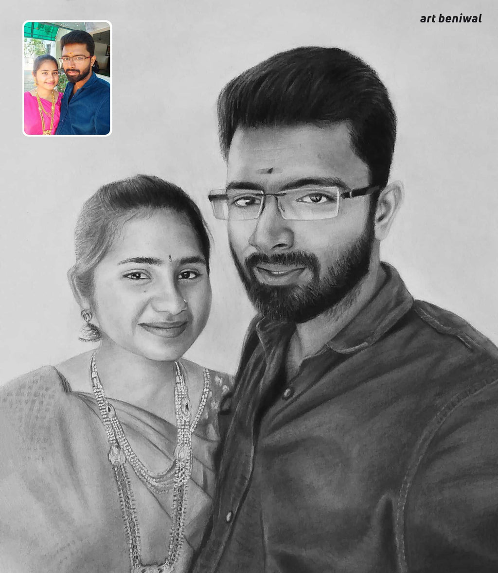 Couple Pencil Portrait