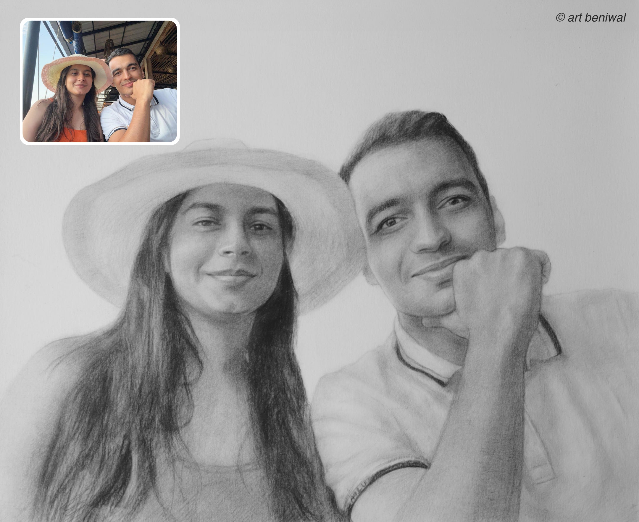 Couple Pencil Portrait