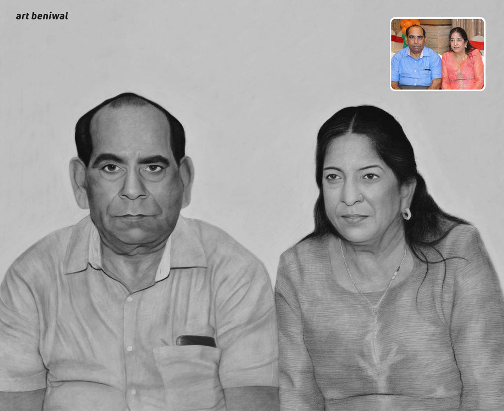 Couple Pencil Portrait