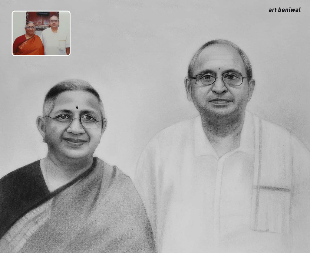 Couple Pencil Portrait