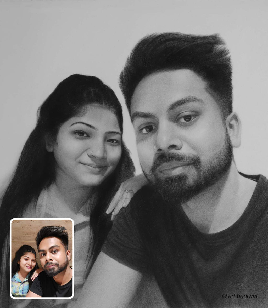 Couple Pencil Portrait