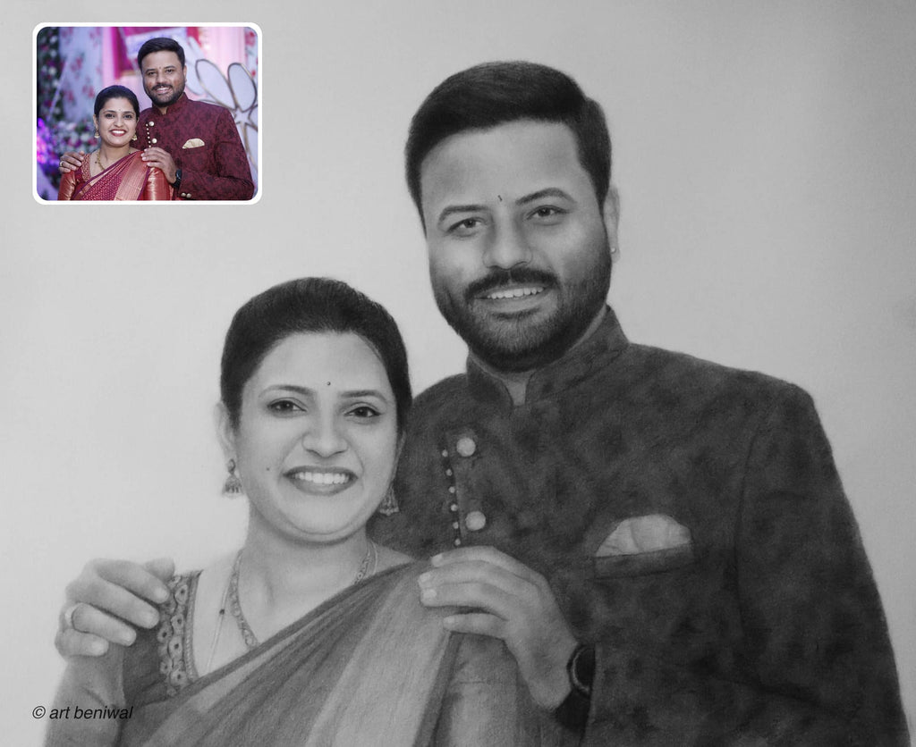 Couple Pencil Portrait