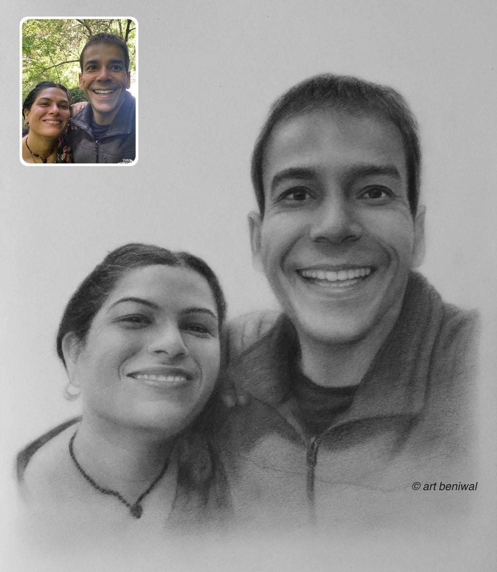 Couple Pencil Portrait