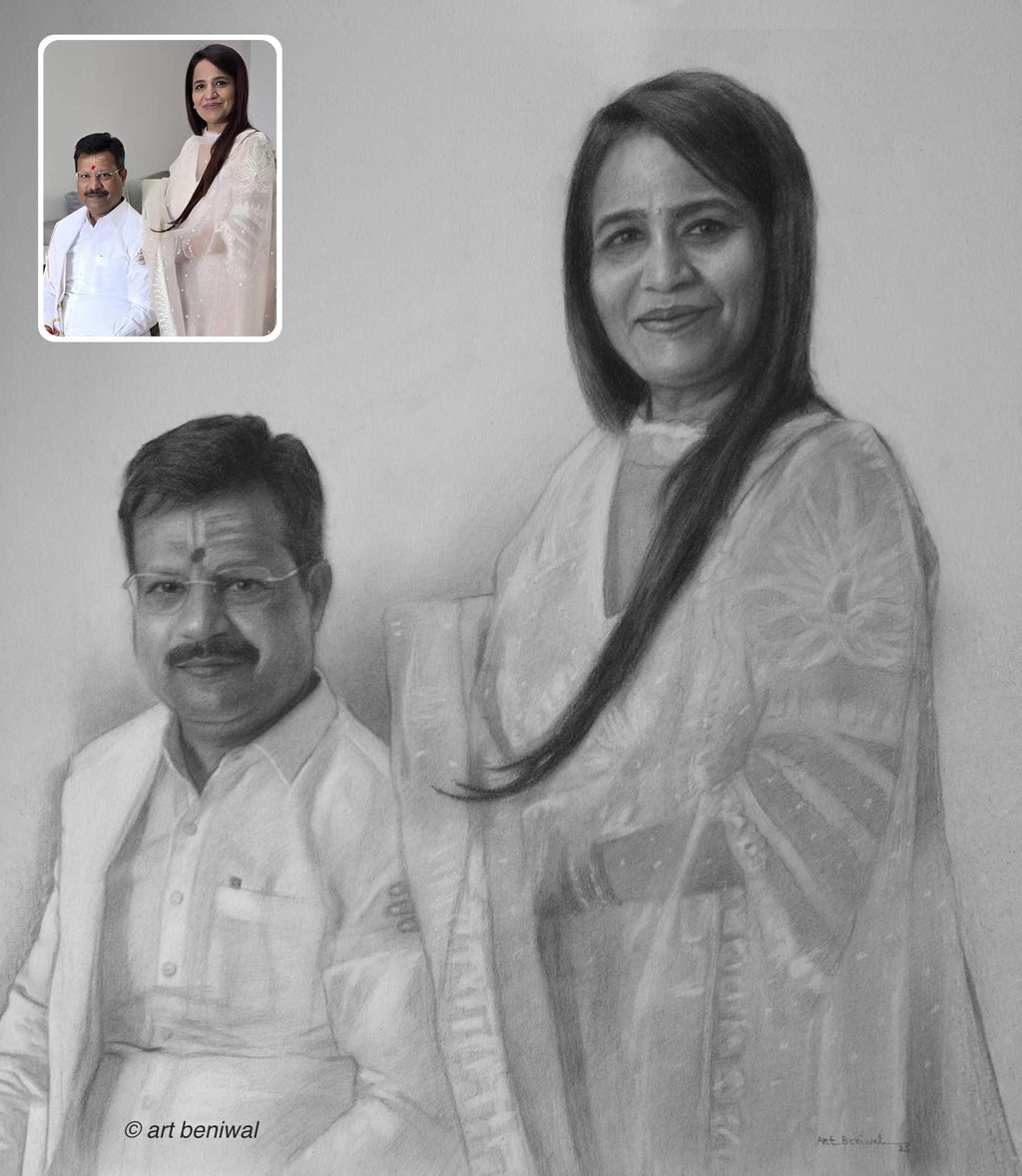 Couple Pencil Portrait