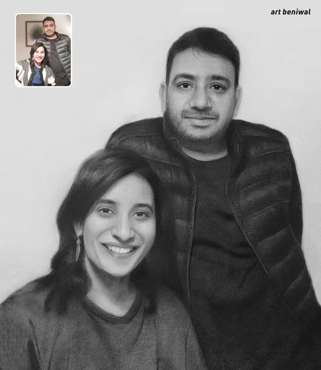 Couple Pencil Portrait