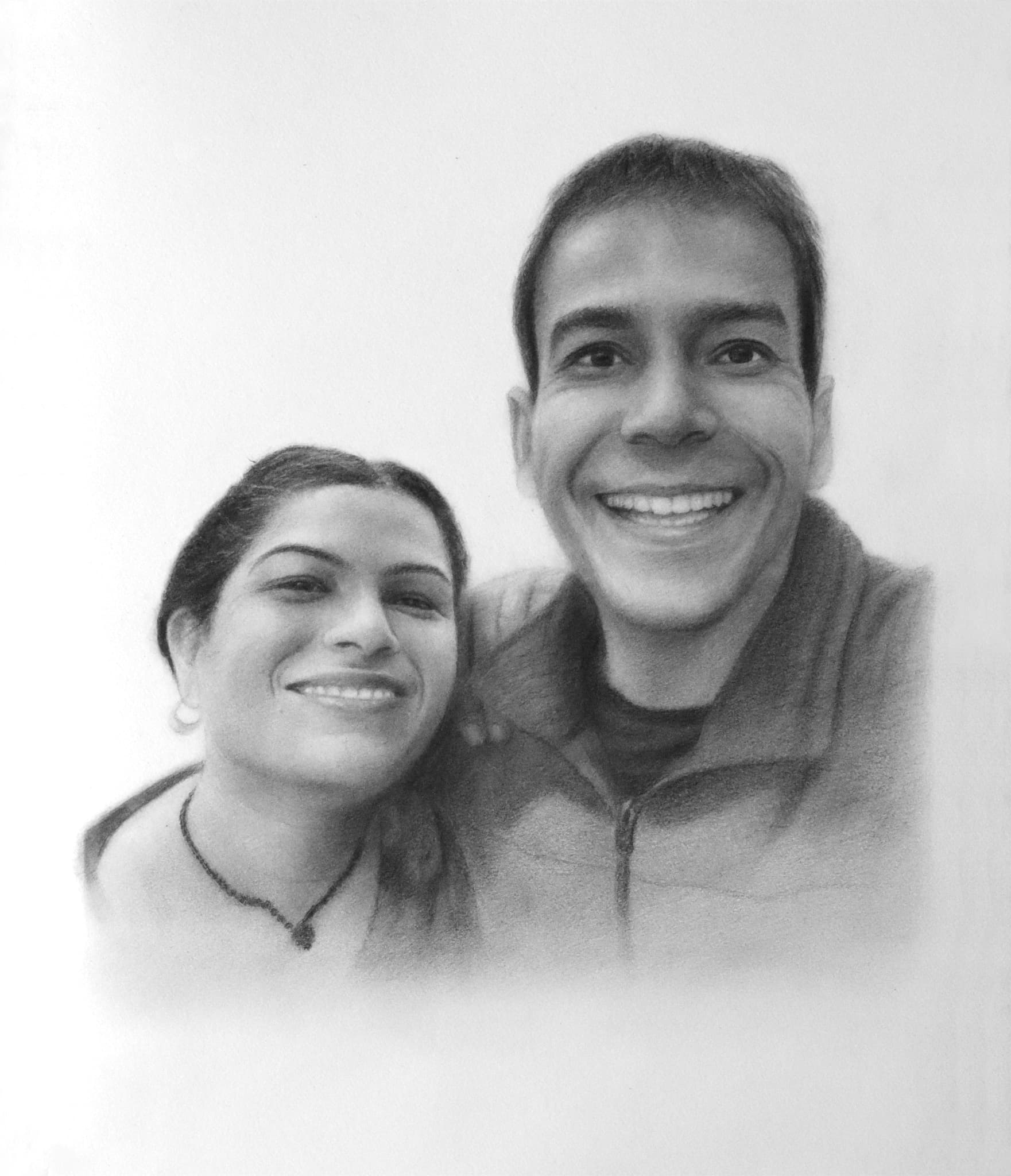 Premium Couple Pencil Portrait