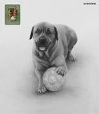 Custom Dog Pencil Portrait