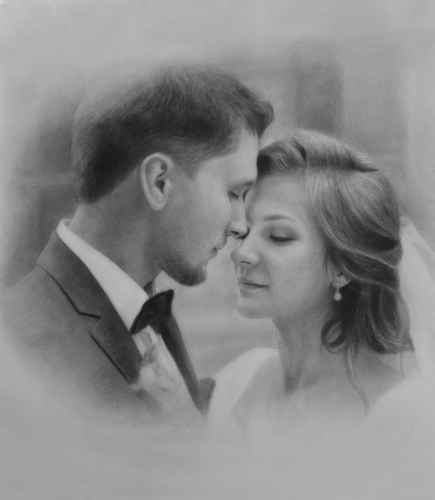 Anniversary Gift: Custom Wedding Sketch from Photo (Handmade)