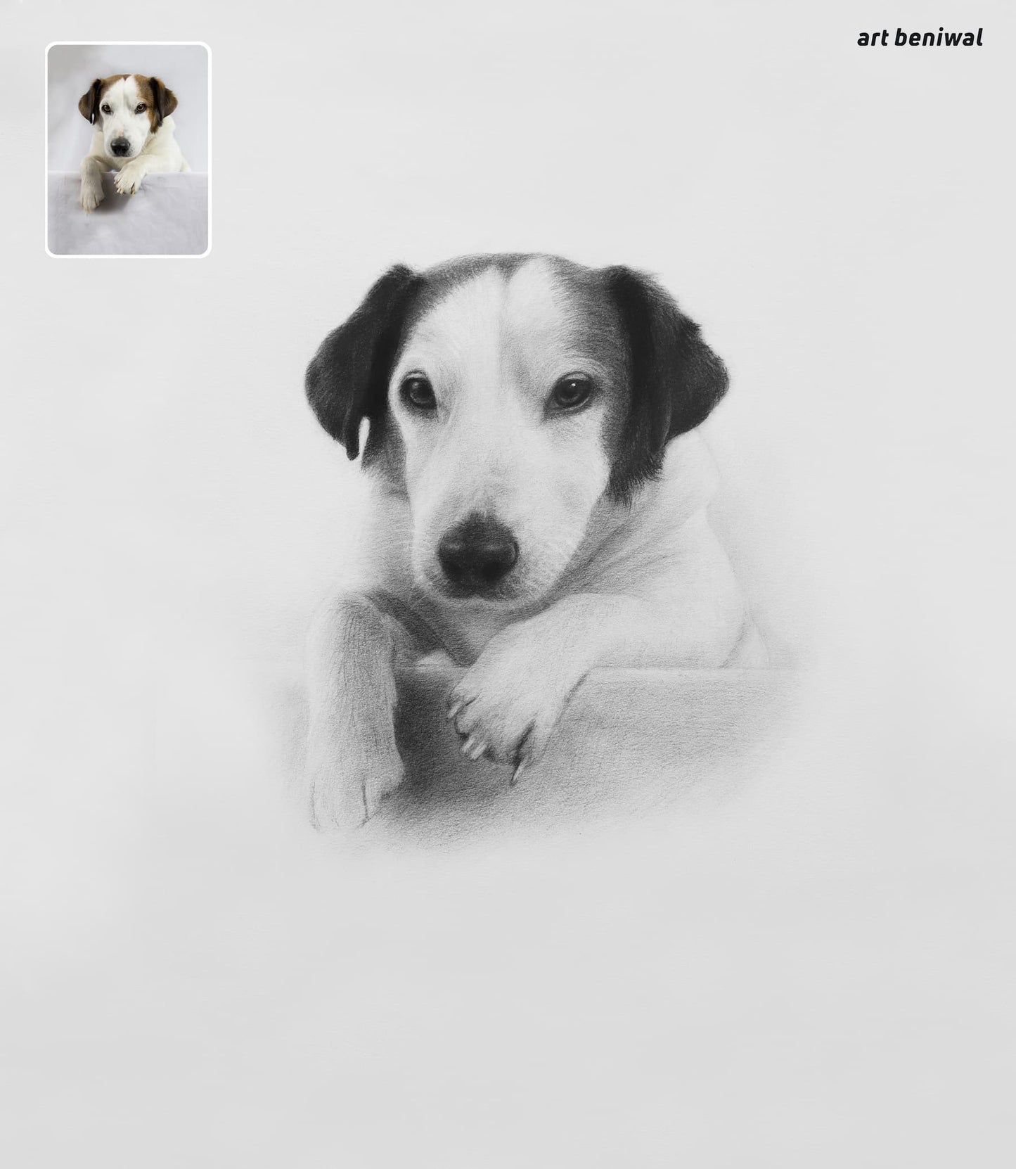 Pet Sketch Portrait from Photo - A Personalized Gift for Dog Owner