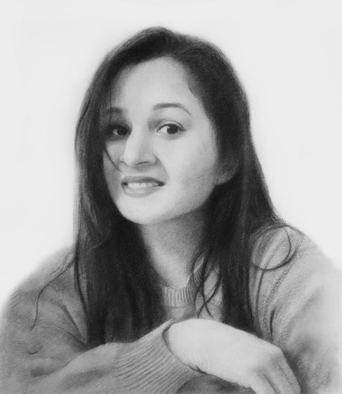Pencil Sketch Portrait Gift for Girlfriend