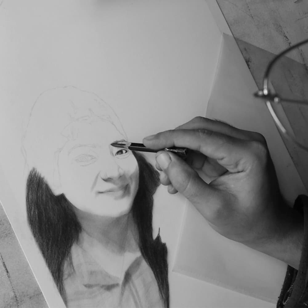 Handmade Sketch Order Online - A Pencil Portrait from Photo